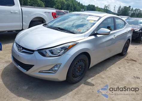 2016 Hyundai Elantra Gls from USA, damaged, VIN KMHDH4AH6GU607668